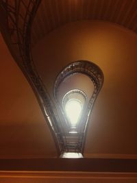 Low angle view of illuminated steps