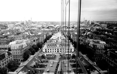 High angle view of cityscape