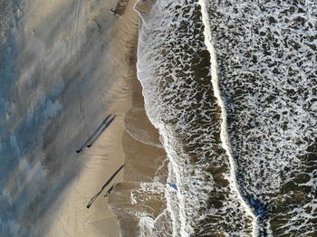 Aerial view of baltic sea beach