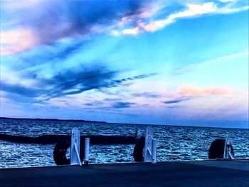 Scenic view of sea against sky
