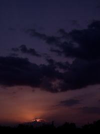 Low angle view of dramatic sky at sunset