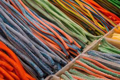 Full frame shot of colorful market for sale