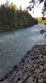 River flowing through rocks
