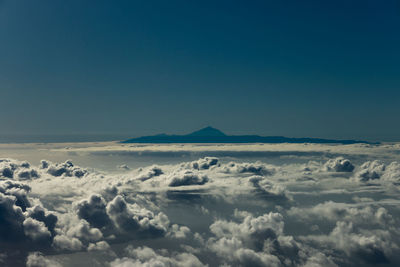 Scenic view of cloudscape against sky from tenerife