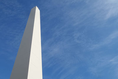 Low angle view of building against blue sky