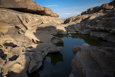 Rock formations against sky