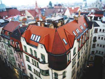 Close-up of houses in town