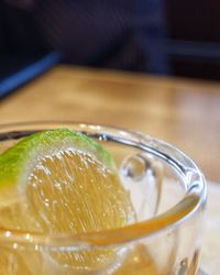 Close-up of drink in glass