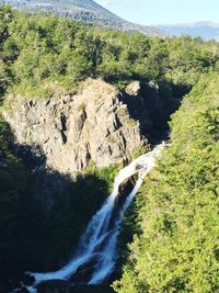 Scenic view of waterfall