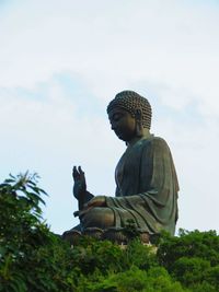 Low angle view of statue