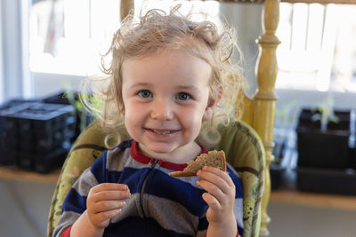 Portrait of cute baby girl