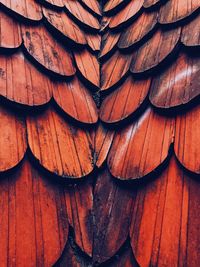 Full frame shot of wooden roof