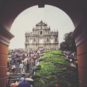 Group of people in historic building