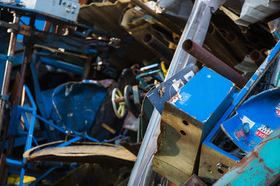Abandoned metals in junkyard
