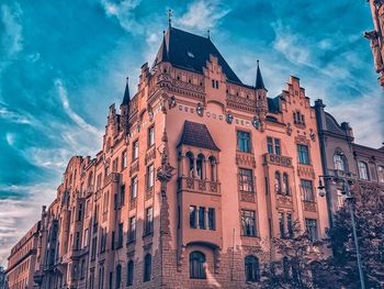 Low angle view of historical building against sky