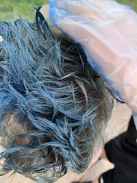 Coloring hair bright blue - hair color