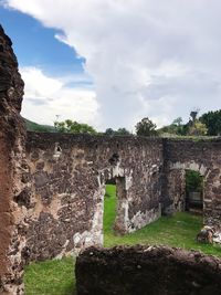 View of old ruins against sky