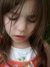 Close-up portrait of young woman