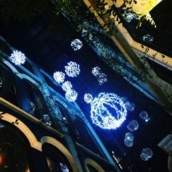 Close-up of illuminated christmas lights