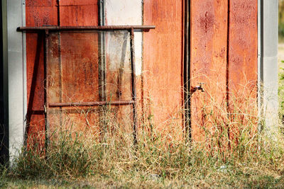 Close-up of metal structure