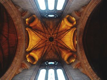 Low angle view of ornate ceiling in building