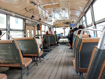 Empty seats in train