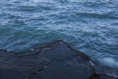 High angle view of sea