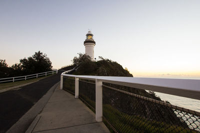 View of lighthouse against clear sky