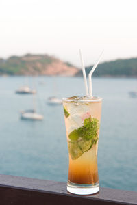 Close-up of drink on table