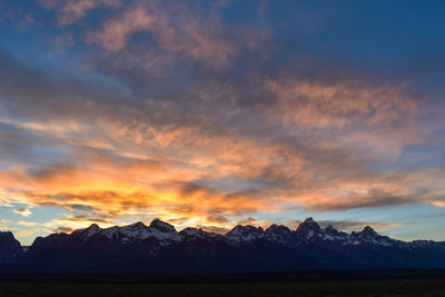 Tetons at sunset