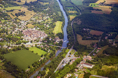 High angle view of cityscape