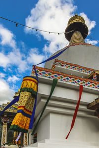 Low angle view of traditional building against sky