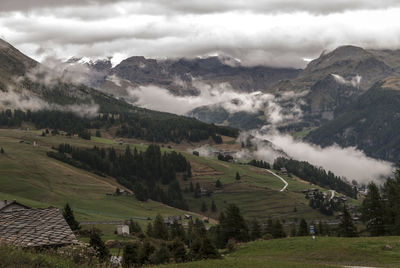 High angle view of a valley