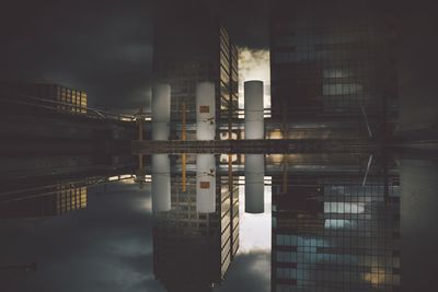 Reflection of buildings in water