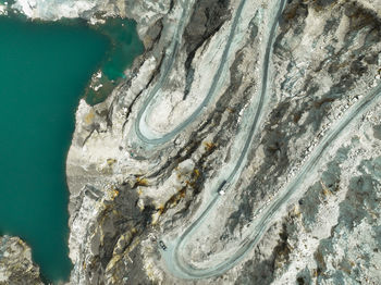 High angle view of sea