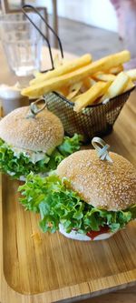 Close-up of food on table