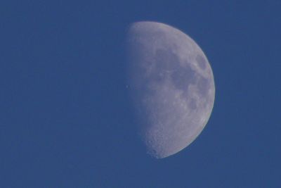 Low angle view of moon in sky