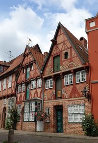 Low angle view of building against sky