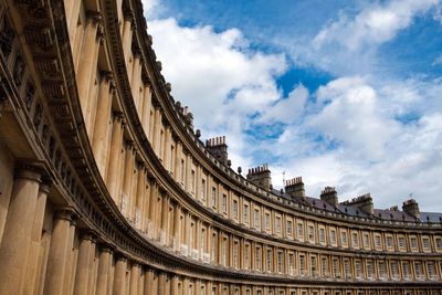 Low angle view of historical building against sky