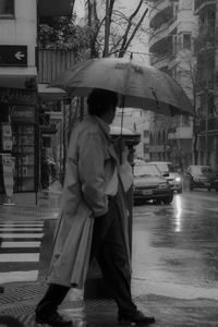 Woman standing on street