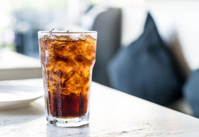 Close-up of drink on table