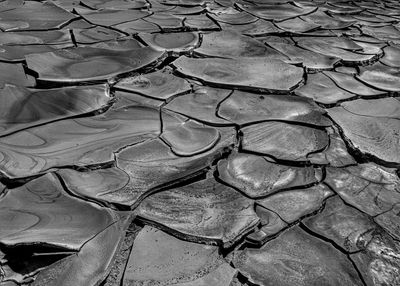 Full frame shot of cracked landscape