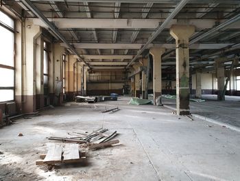 Interior of abandoned building