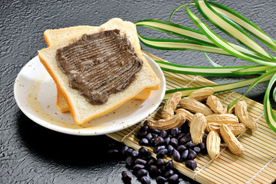 Close-up of dessert in plate