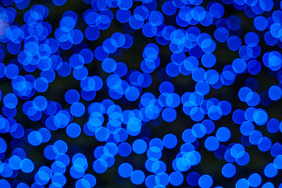 Defocused image of blue lights