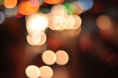 Defocused image of illuminated lights