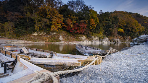 Scenic view of lake during autumn