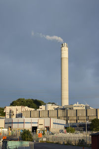 View of factory buildings