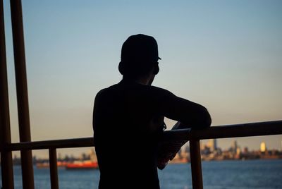 Woman looking at sea