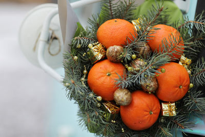 Close-up of christmas decorations